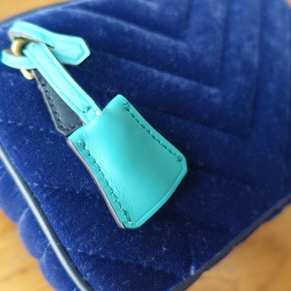 J.Crew Mini Velvet Signet H4031 Navy blue crossbody Cross Body Bag - Picture 3 of 7